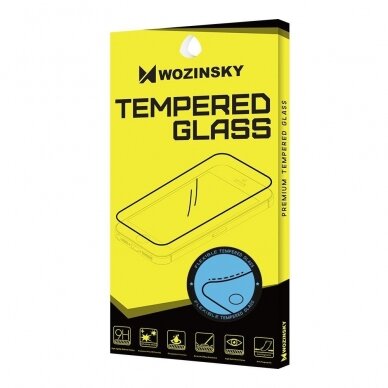 Wozinsky Full Cover Flexi Nano lankstus stiklas Samsung Galaxy A72 4G juodais kraštais 12