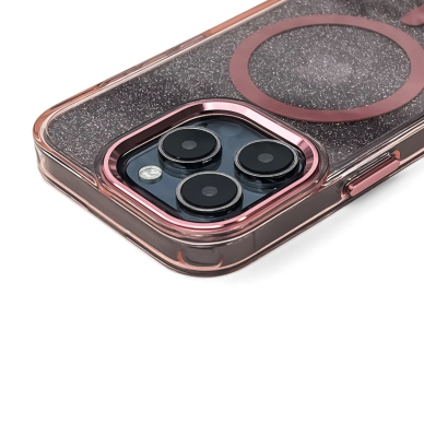 Wozinsky Glitter dėklas Samsung Galaxy S25 - rožinis su blizgučiais 4