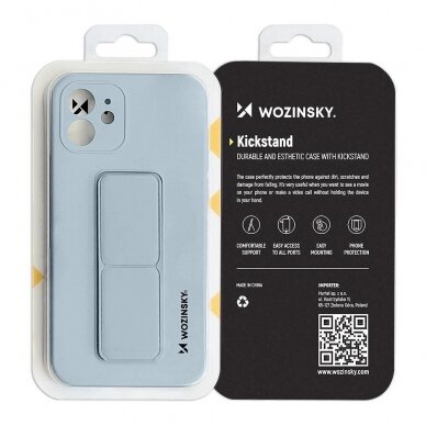 Iphone 11 Pro Max Wozinsky Kickstand Lankstaus Silikono Dėklas Su Stovu Pilkas 17