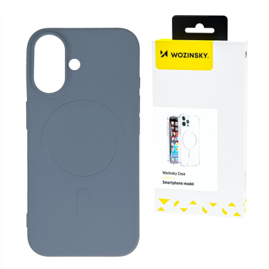Wozinsky Liquid silikoninis dėklas su MagSafe Samsung Galaxy S24 FE - pilkas