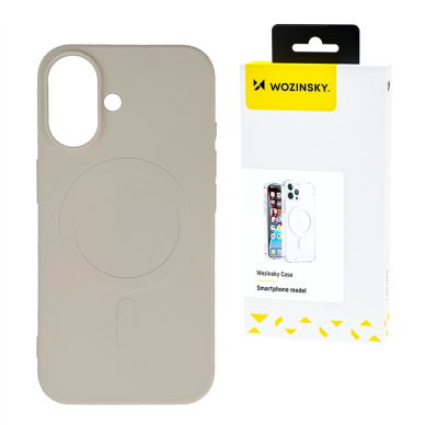 Wozinsky silikoninis dėklas su MagSafe Samsung Galaxy S25 - smėlio
