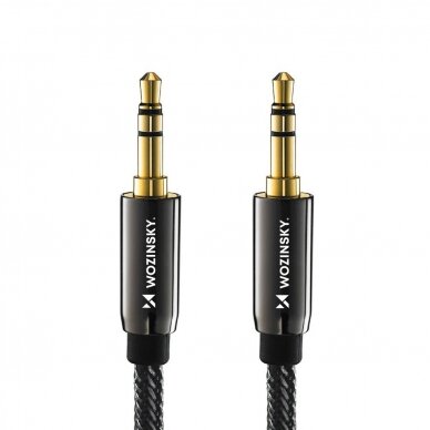Wozinsky universal mini jack cable 2x AUX cable 1.5 m black 1