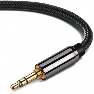 Wozinsky universal mini jack cable 2x AUX cable 1.5 m black 3