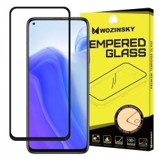 Akcija! xiaomi redmi note 9t lenktas grūdintas apsauginis stiklas Wozinsky juodais kraštais