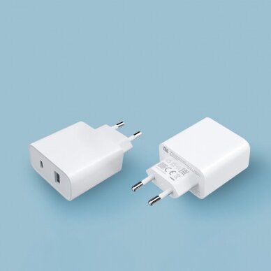 Xiaomi Mi wall charger USB / USB-C 33W EU Baltas (BHR4996GL) 5